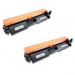 2 X Cartus toner SCC compatibil cu HP CF217A include chip Negru. 