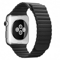 Curea piele pentru Apple Watch 42mm iUni Black Leather Loop 