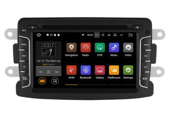 Navigatie Gps Android 9.0 Dacia Logan Duster Sandero Logdy Dokker Renault 2 GB RAM + 16 GB ROM 4G Aplicatii Waze Wi Fi Usb Bluetooth 