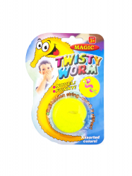 Jucarie twisty worm galben 
