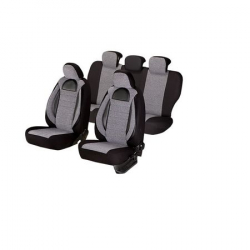 Huse scaune auto AUDI A2 2000-2005 dAL Racing Gri/Negru Piele ecologica + Textil 