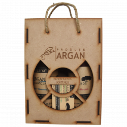 SET CADOU RUSTIC ARGAN CUTIE LEMN SAMPON CU ULEI ARGAN 400 ML+SAPUN CU ULEI ARGAN 40 GR+GEL DE DUS CU ULEI ARGAN 400 ML 
