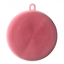 Burete de silicon rotund roz 