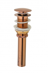 Ventil evacuare lavoar fara prea plin rose-gold TRENDY S