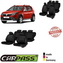 Huse Scaune Dedicate Dacia Sandero 2009-2013 Piele + Textil