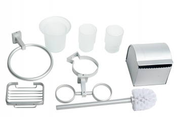 Set cinci piese accesorii baie gri mat TRENDY S 