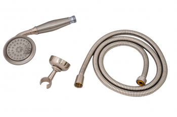 Set dus inox satinat cu para furtun si suport dus TRENDY S