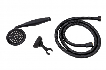 Set dus negru mat cu para furtun si suport dus TRENDY S 
