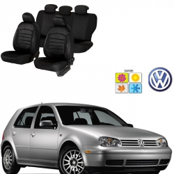 Set Huse Scaune Dedicate VW GOLF 1998-2005 Premium insertii piele