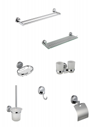 Set sapte piese accesorii baie crom lucios TRENDY S 