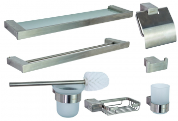 Set sapte piese accesorii baie inox satinat TRENDY S 