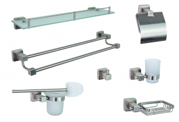 Set sapte piese accesorii baie TRENDY S inox satinat 