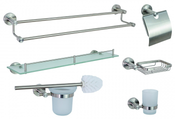 Set sase piese accesorii baie inox satinat TRENDY S 