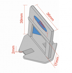Clips distantier autonivelant sistem nivelare gresie PROfessional 1.50 mm - 100 buc 