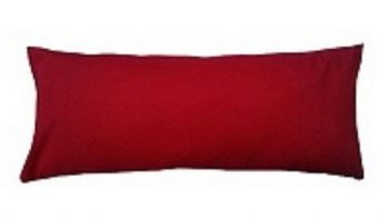 Perna cervicala Amirra 50 x 20 cm rosie bumbac husa detasabila 
