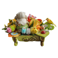 Aranjament decorativ de paste cu suport ceramica - handmade 