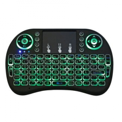 Mini tastatura wireless iluminata in 3 culori cu touchpad compatibila PC Android Linux - Phuture R 