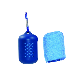 Prosop microfibra cu husa silicon si clip de prindere super absorbant uscare rapida pentru Joggins sau sala fitness 40x40cm Phuture R