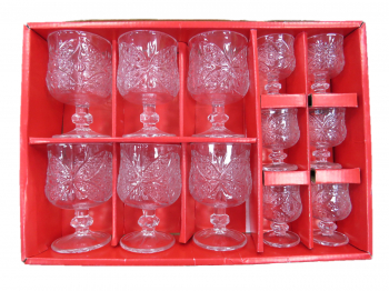 Set 6 pahare 80ml si 6 pahare 160ml transparente 