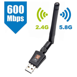 Adaptor Placa Retea Wireless USB 2.0 ACTIVE 600Mbps Dual Band 2.4/5.8Ghz Antena 2Db detasabila wifi