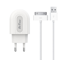 Incarcator si Cablu Date compatibil telefon iPhone 2 3 4 g s Detech 5V 2A incarcare rapida mufa 30 pin 