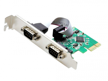 Placa PCI-Express 1.0 adaptor la 2 x Port Serial 9 pin RS232 pci-e la 9pin rs 232 