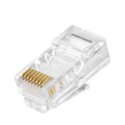Set 10 mufe retea Active RJ45 UTP mufa 8 contacte aurite cat.5 ambalaj individual calitate deosebita 