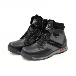 Bocanci Barbati Iulis Shoes Din Piele Naturala 100 Negru 331 N marimea 44 