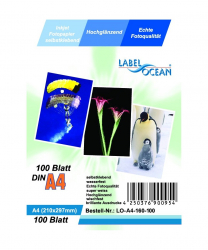 Hartie Foto Autoadeziva A4 LabelOcean Premium High Glossy 125g 100 Coli 
