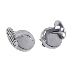 Claxon Goarna Melcata Cromat cu Releu Automax Set 2 buc 