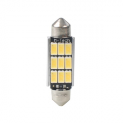 Set 2 bec M-Tech LED C5W 36mm 9xSMD5630 12V PLATINUM 