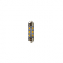 Set 2 bucati bec LED M-tech C5W 36mm 6xSMD3528 24V alb 