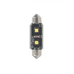 Set 2 bucati bec M-tech LED-uri C5W 36mm 2xHP 12V alb PLATINUM 