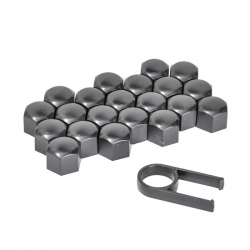 Set 21 bucati capace de prezoane Automax de 17mm Negru 