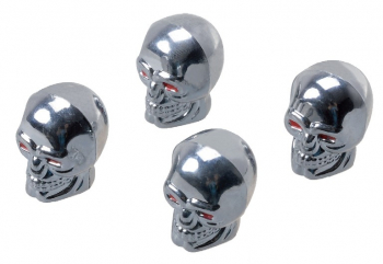 Set 4 Capacele Valve Roti Argintiu Cap de Mort Automax 