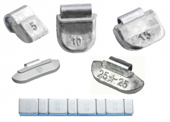 Set 500 de bucati contragreutati standard pentru echilibrat jante de tabla de la 5 G la 25 G + Bonus 25 benzi de contragreutati adezive 