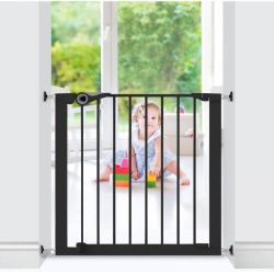 Poarta de siguranta Noma Easy Fit presiune 75-82 cm metal negru N94313 