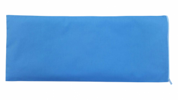 Husa de perna cervicala dreptunghiulara albastra 50 x 20 cm bumbac satinat