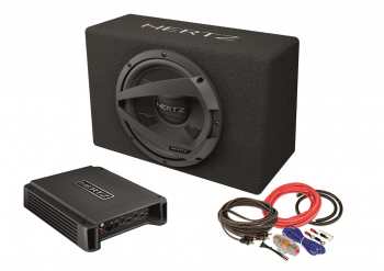 Pachet Subwoofer auto Hertz DBX 30.3 + Amplificator auto Hertz HCP 2 + kit cabluri complet 
