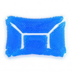 Perna de baie cu ventuze si margele de gel 24 cm x 16 cm x 3 cm Albastru 