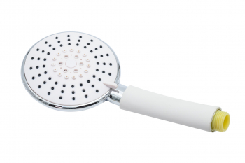 Para de dus TRENDY S cu patru functii maner din silicon white-crom