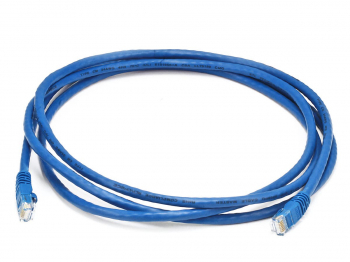 Cablu UTP Retea Albastru Ethernet Cat 5e 1m Lungime - Cablu Patch de Internet cu Mufa Conector RJ45 