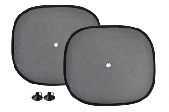 Set 2 bucati parasolare laterale cu ventuze negru 