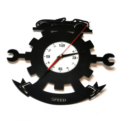 Ceas Decupaj lemn - MDF - Service Auto - 33 cm 