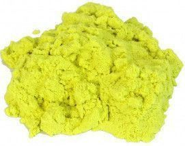 Nisip kinetic galben -1kg cu forme si ustensile + 12 rezerve nisip kinetic 