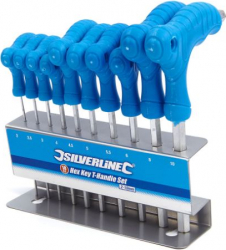 Set imbus cu maner t 2-10 mm 10 piese 
