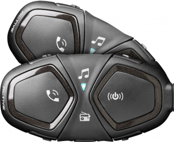 Sistem de comunicare moto Interphone Active Dual Pack FM Conferinta de pana la 4 rideri simultan distanta 1Km