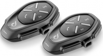 Sistem de comunicare moto Interphone Link Dual Pack FM Conferinta de pana la 2 rideri simultan distanta 300m 