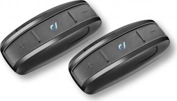 Sistem de comunicare moto Interphone Shape Dual Pack Conferinta de pana la 2 rideri simultan distanta 10 m 