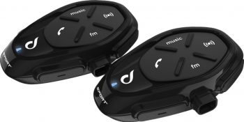 Sistem de comunicare moto Interphone Sport Dual Pack FM Conferinta de pana la 4 rideri simultan distanta 1Km
